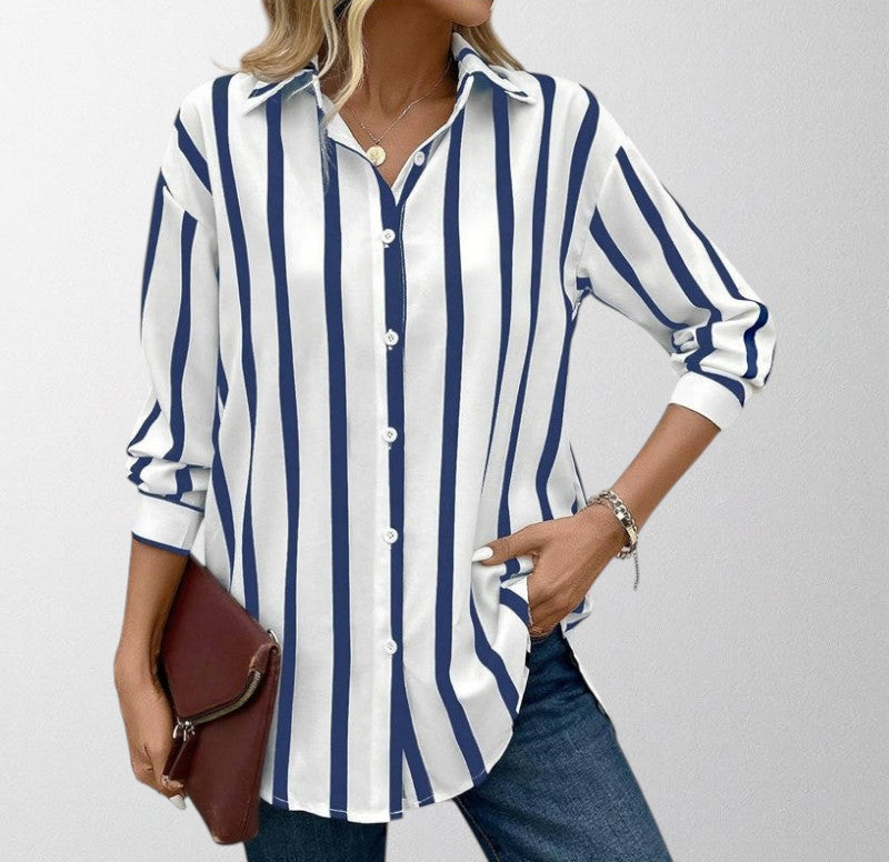 Olivia - Casual Striped Blouse