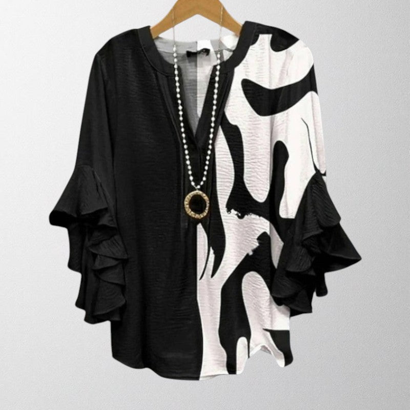 Olivia - Casual Colour Block Blouse