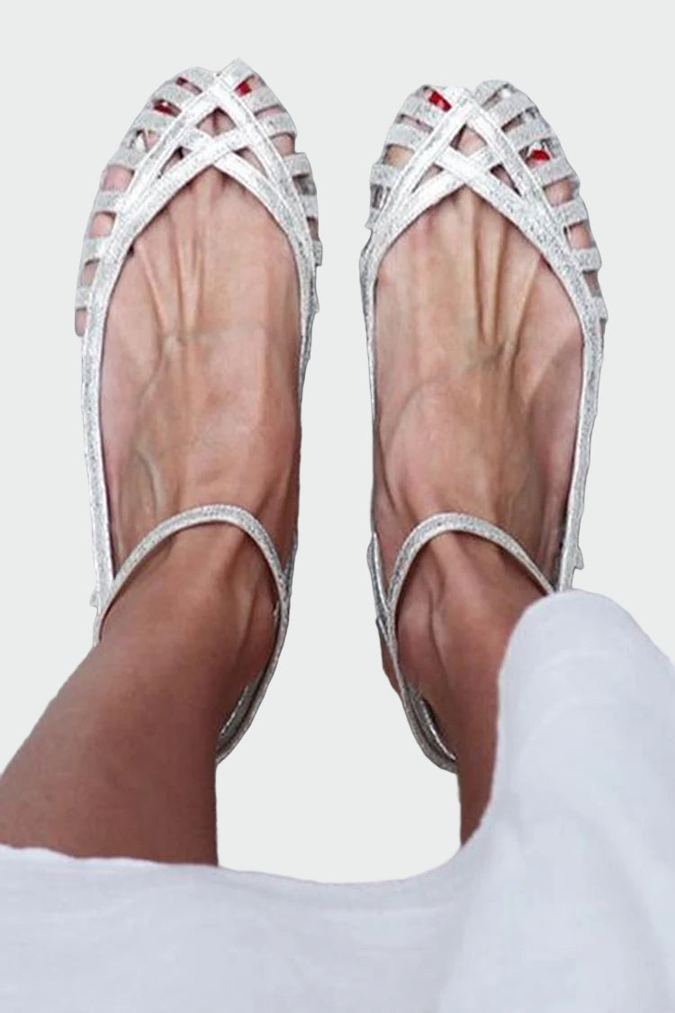 Jiada | Knitted Ballerinas with Strap