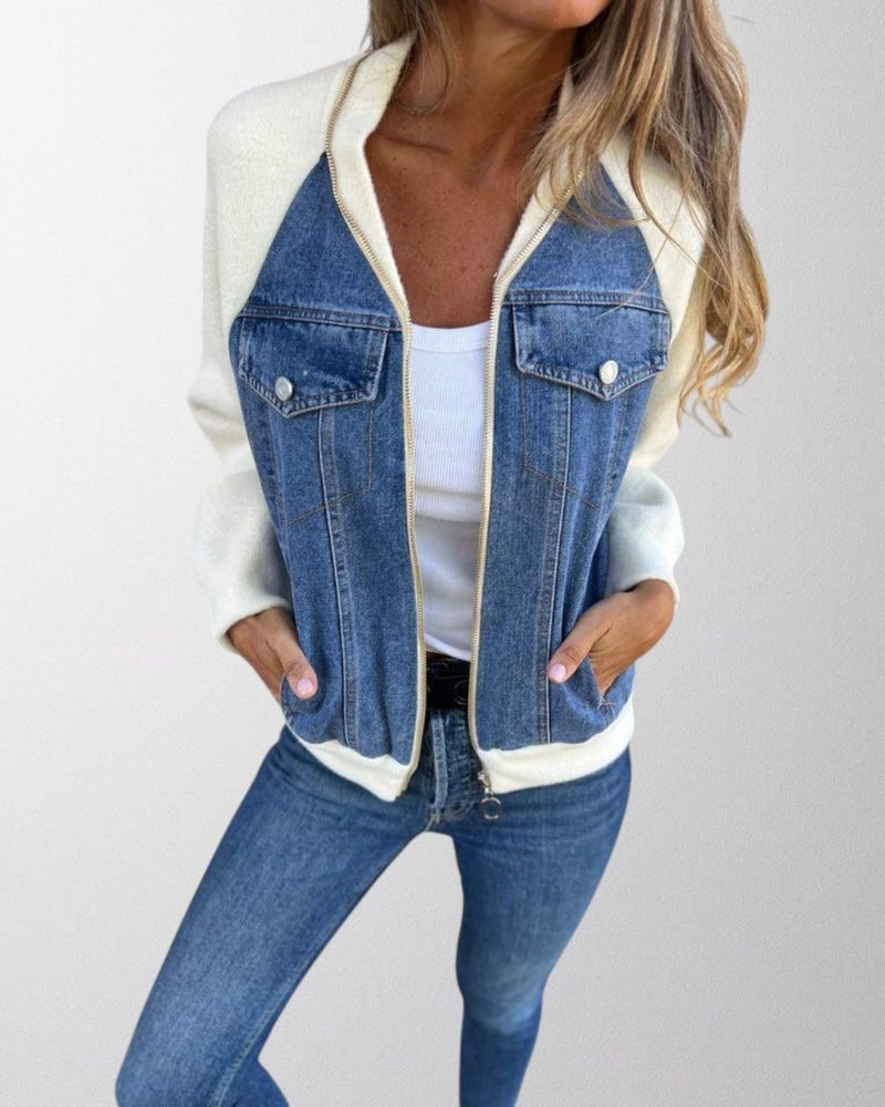 Olivia - Unique denim jacket with a vintage twist