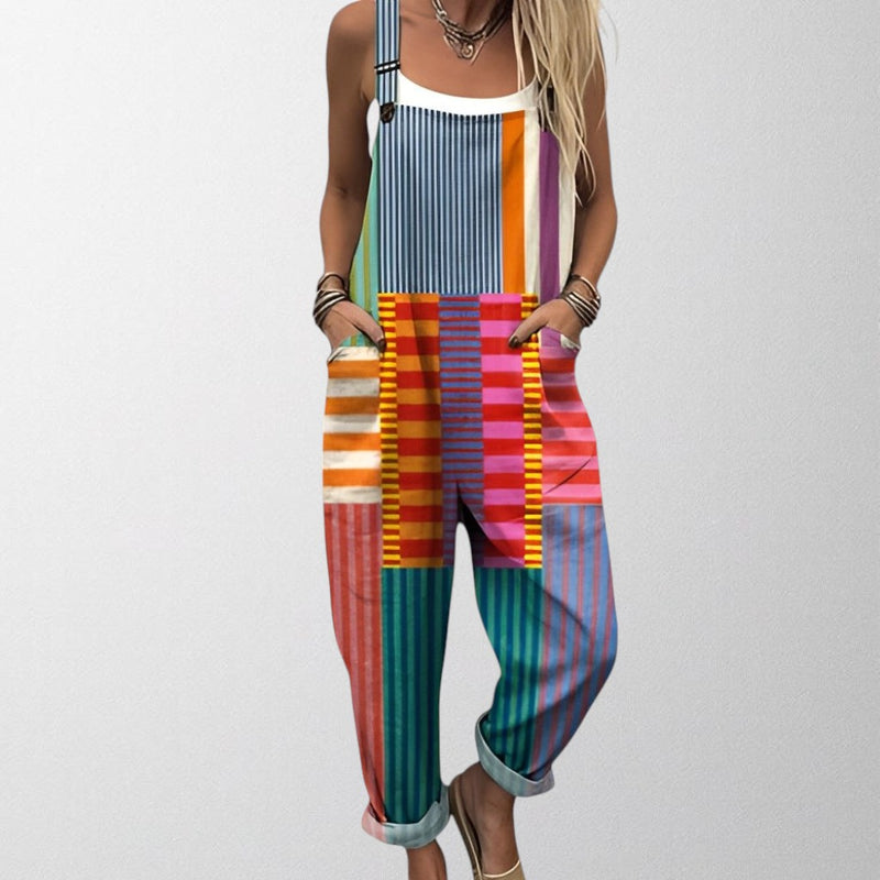 Olivia - Color Pop Striped Jumpsuit