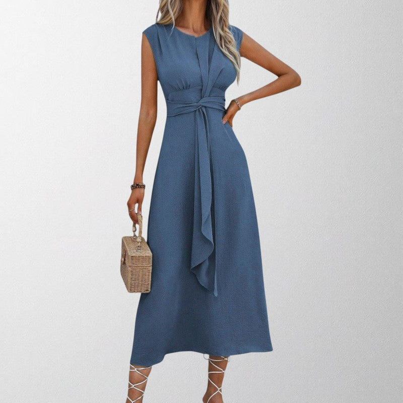 Olivia - Elegant Sleeveless Round Neck Maxi Dress