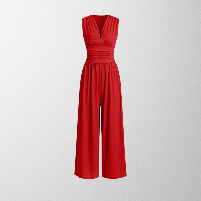 Olivia – Chic Sleeveless Wide-Leg Jumpsuit