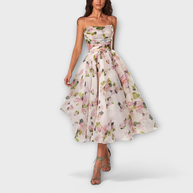 Elegant Chiffon Midi Dress