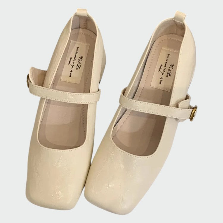 Olivia – Square Tip High Heeled Mary Jane Shoes