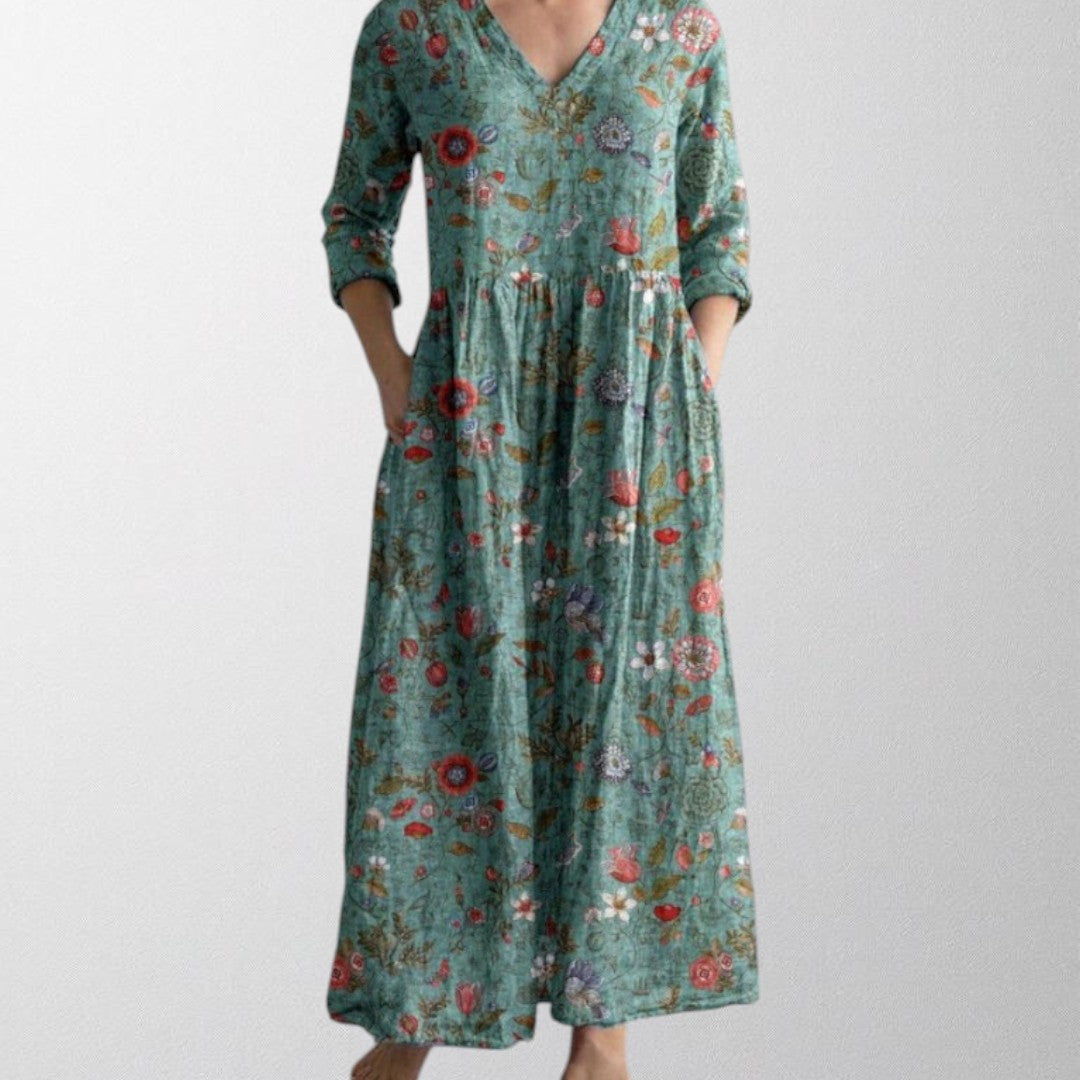 Olivia - Maxi dress with vintage floral print
