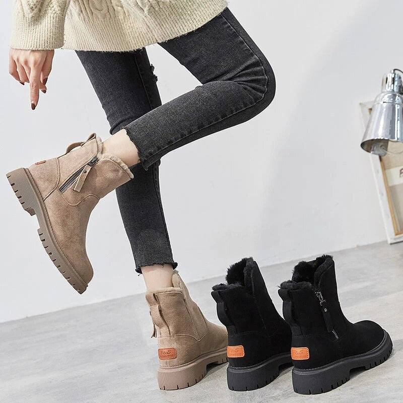 Monique - Stylish and Warm Zipped Boots