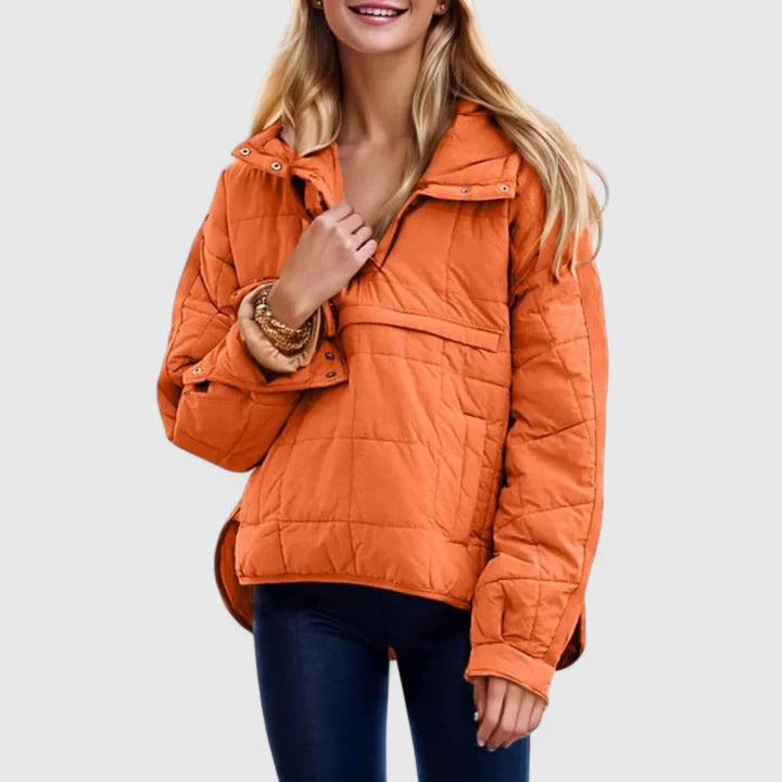 Olivia - Oversized Hooded Pullover Jacket