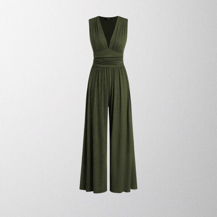 Olivia – Chic Sleeveless Wide-Leg Jumpsuit