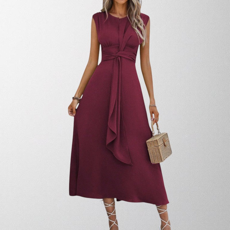 Olivia - Elegant Sleeveless Round Neck Maxi Dress