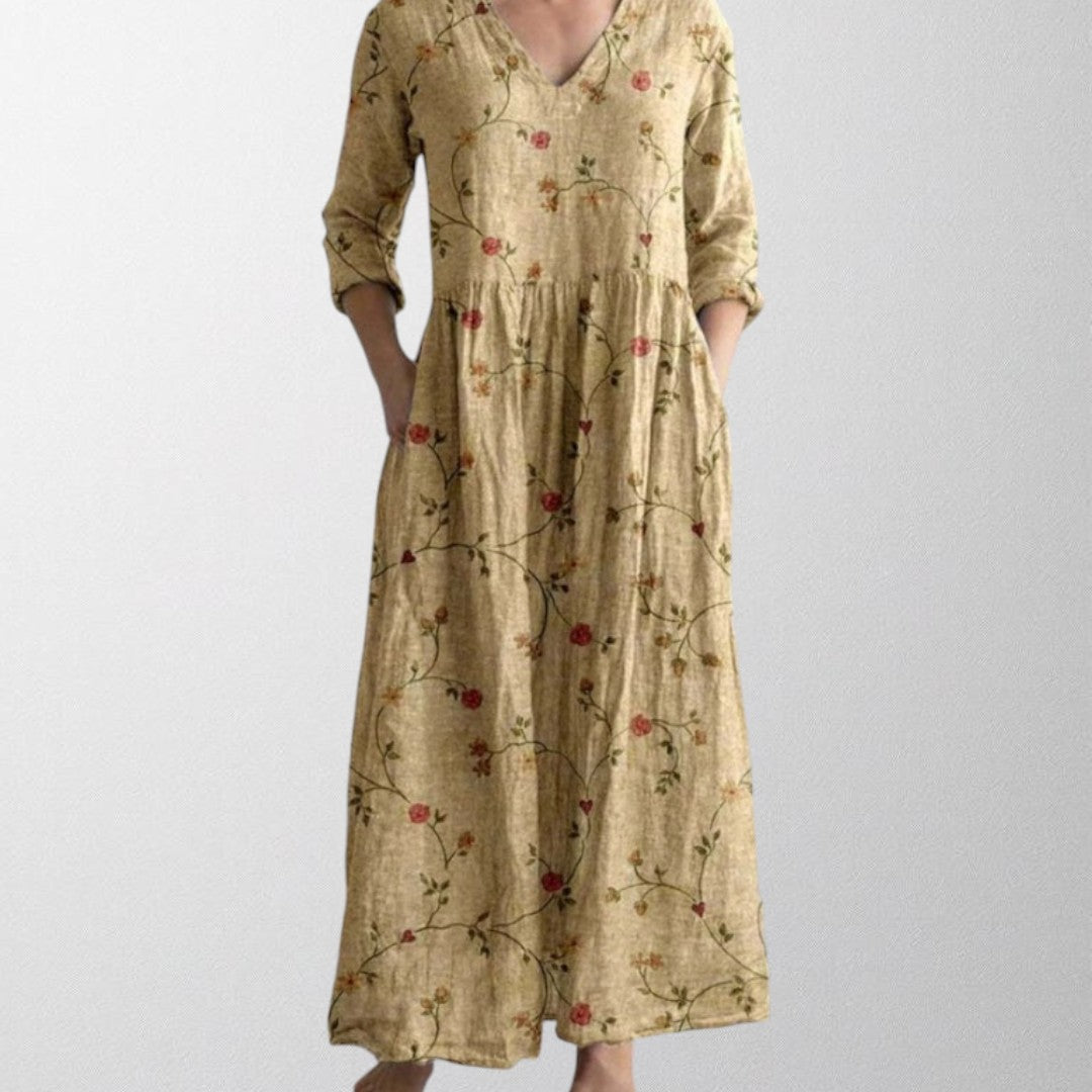 Olivia - Maxi dress with vintage floral print