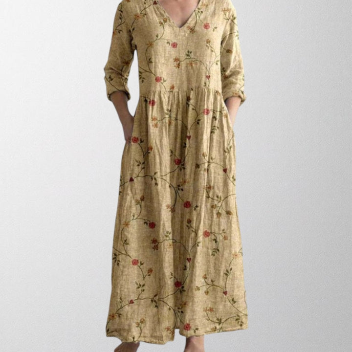 Olivia - Maxi dress with vintage floral print