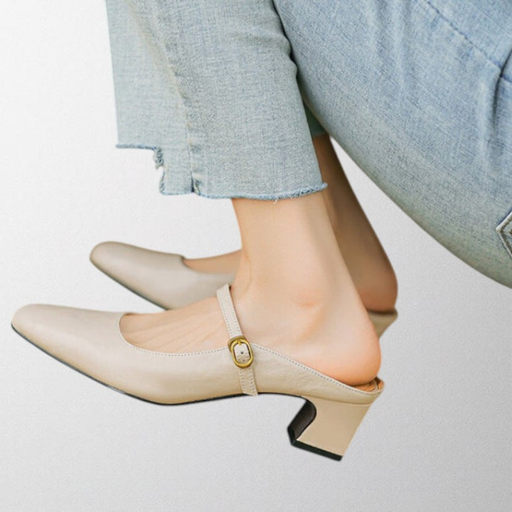 Olivia – Genuine Leather Mules