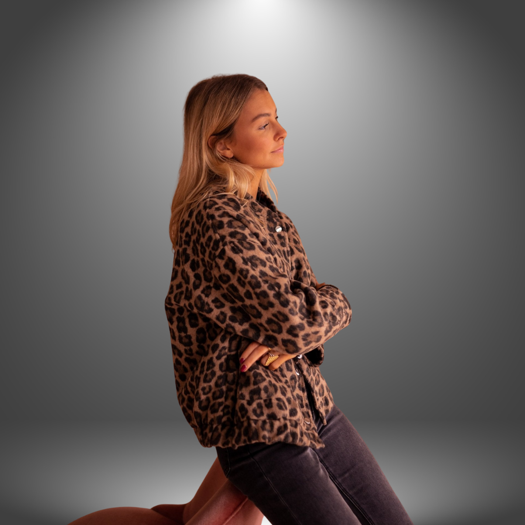 Alice | handmade jacket with leopard print
