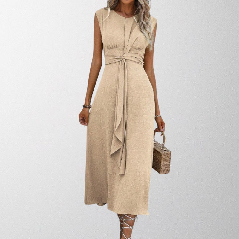 Olivia - Elegant Sleeveless Round Neck Maxi Dress