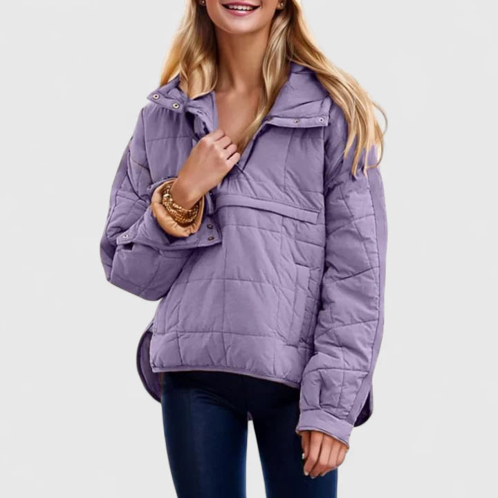 Olivia - Oversized Hooded Pullover Jacket