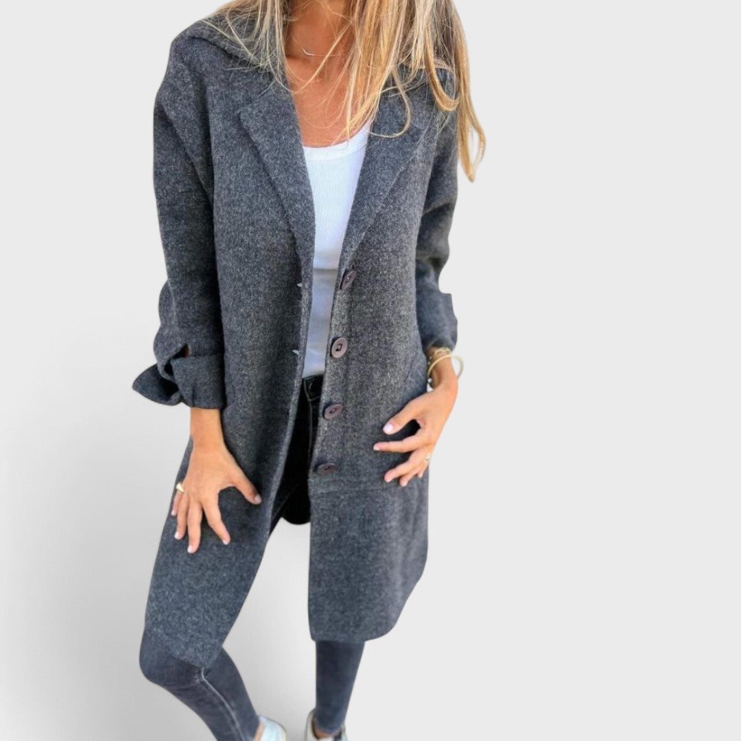 Olivia – Casual Long Lapel Coat