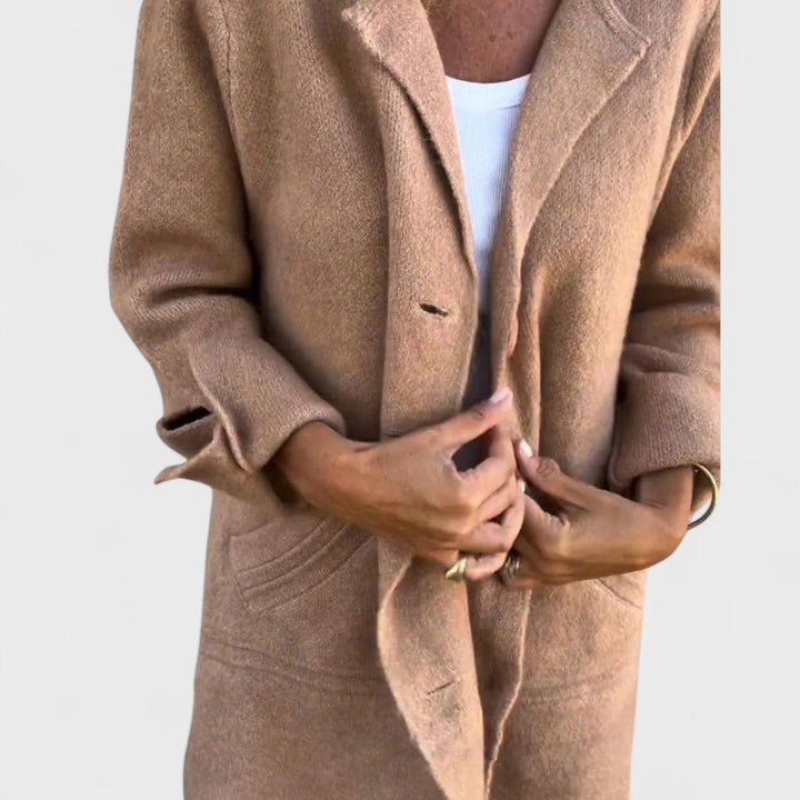 Olivia – Casual Long Lapel Coat