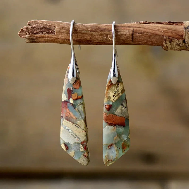 Retro Natural Stone Earrings