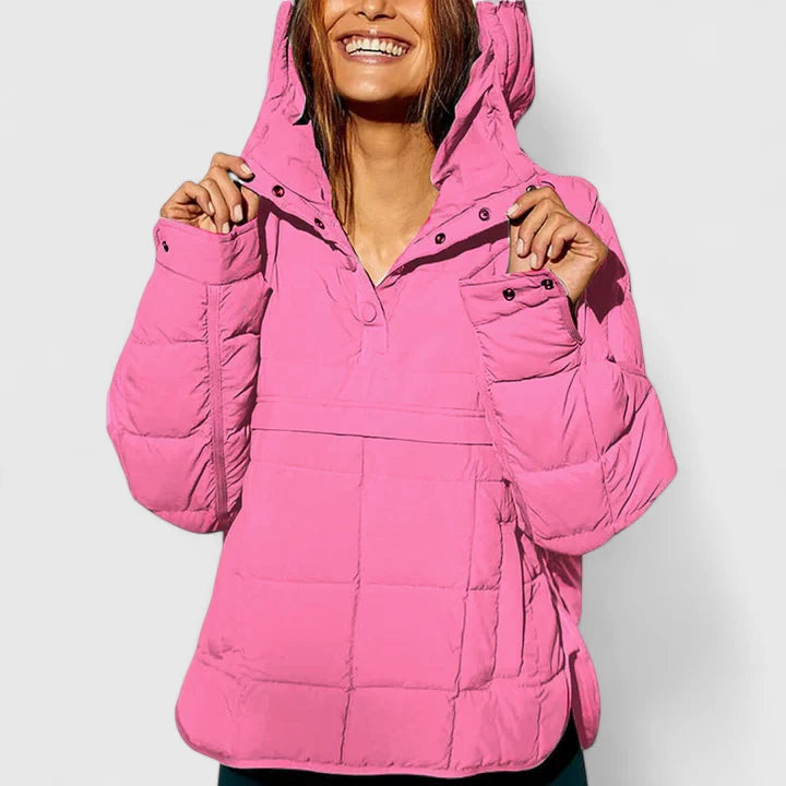 Olivia - Oversized Hooded Pullover Jacket