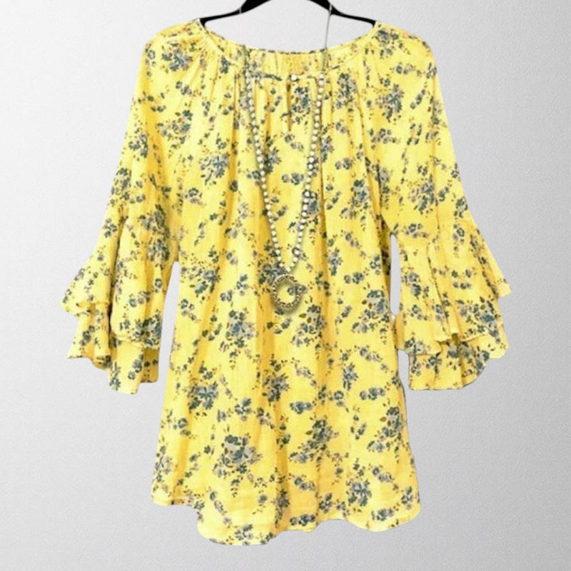 Olivia - Vintage Blouse With Floral Pattern