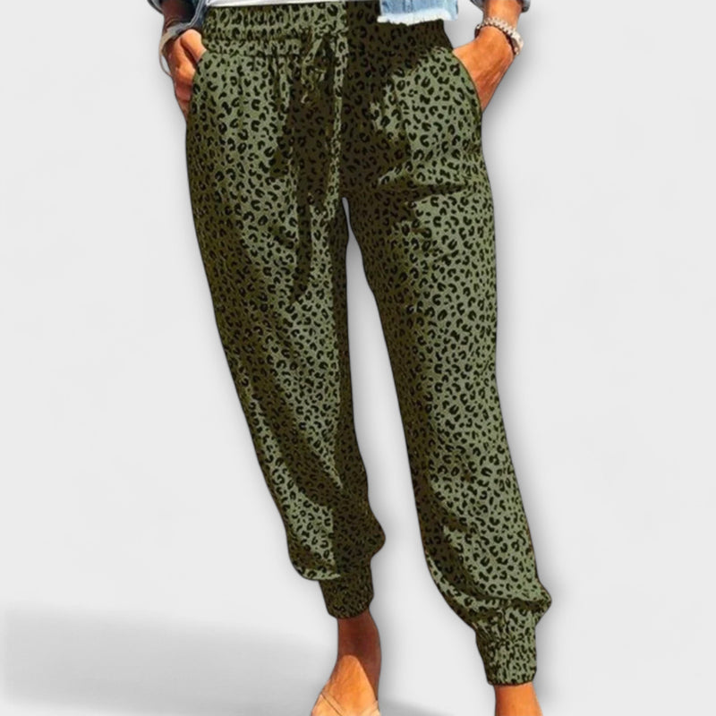 Feli - Wide-Leg Leopard Print Pants