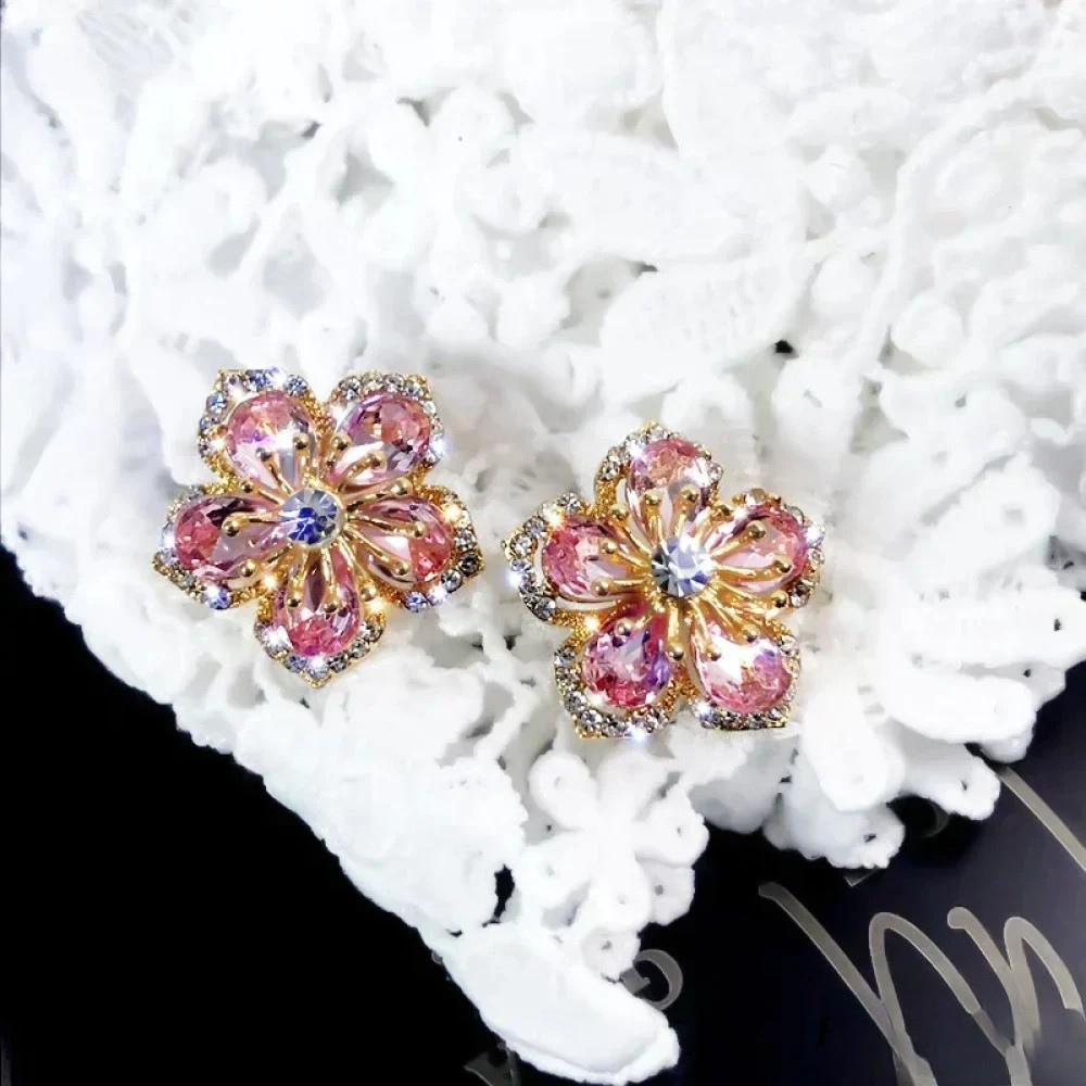 Sterling Silver Earrings With Colourful Zirconia Stones