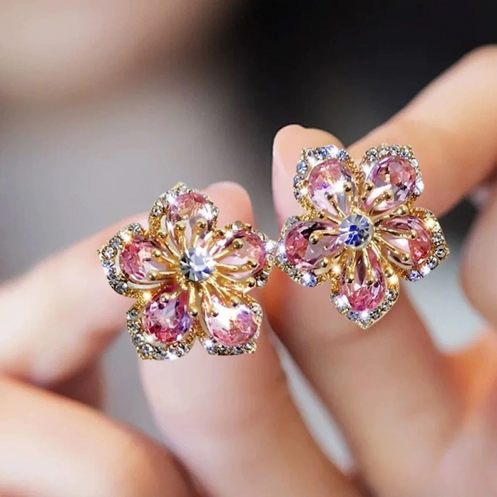 Sterling Silver Earrings With Colourful Zirconia Stones