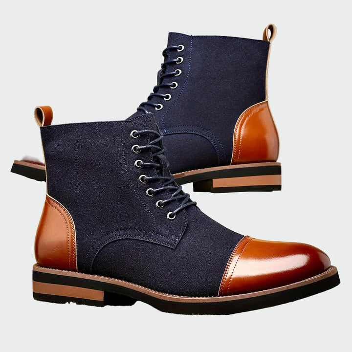 Leather Oxford Ankle Boots