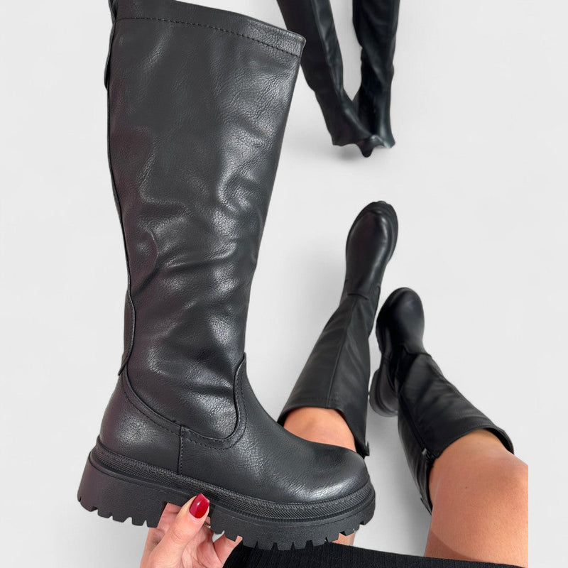 Carlita - Anetta Black High Boots