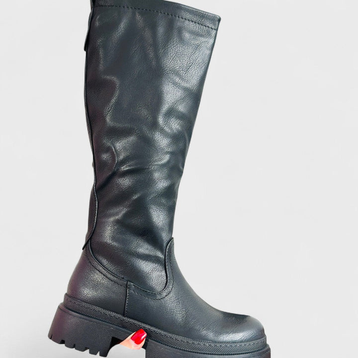 Carlita - Anetta Black High Boots