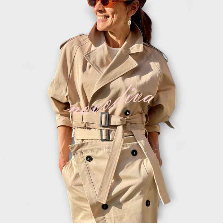 Lyra – Elegant Jacket and Midi Skirt with Pockets