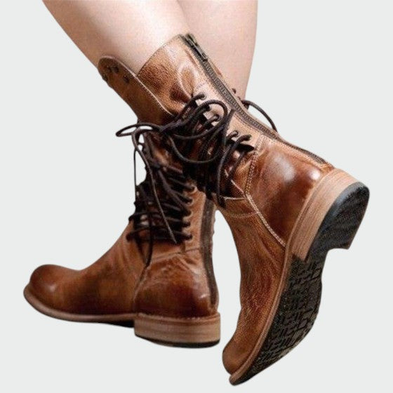Olivia – Vintage Lace-Up Boots