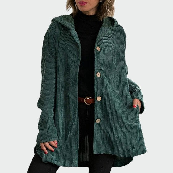 Cordia - Cozy Corduroy Hooded Jacket