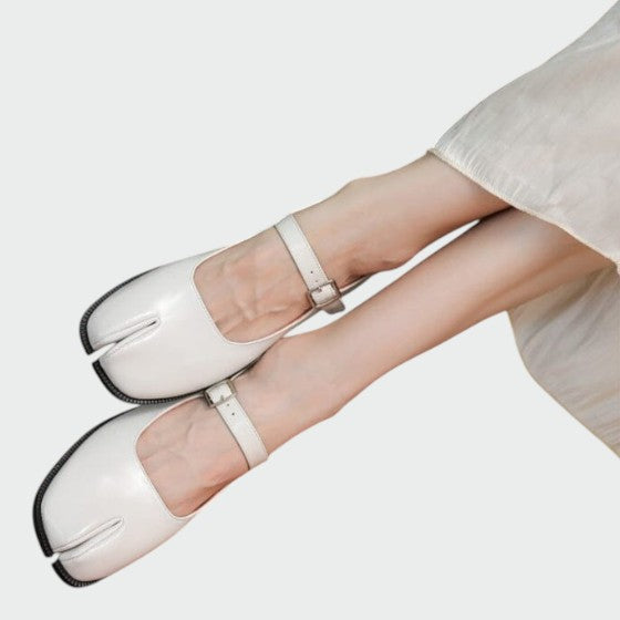Olivia - Split-Toe Buckle Mary Jane Shoes