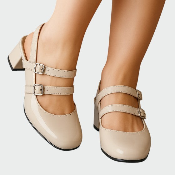 Olivia - Orthopaedic Leather Flats Mary Jane