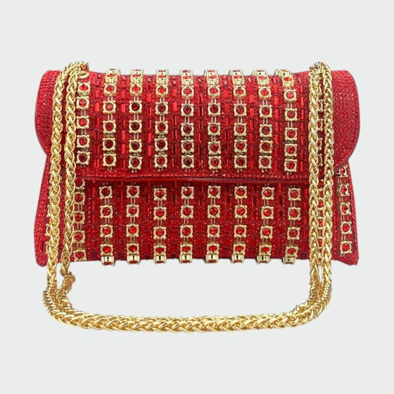 Laviera - Chic Chain Colored Diamond Shoulder Bag