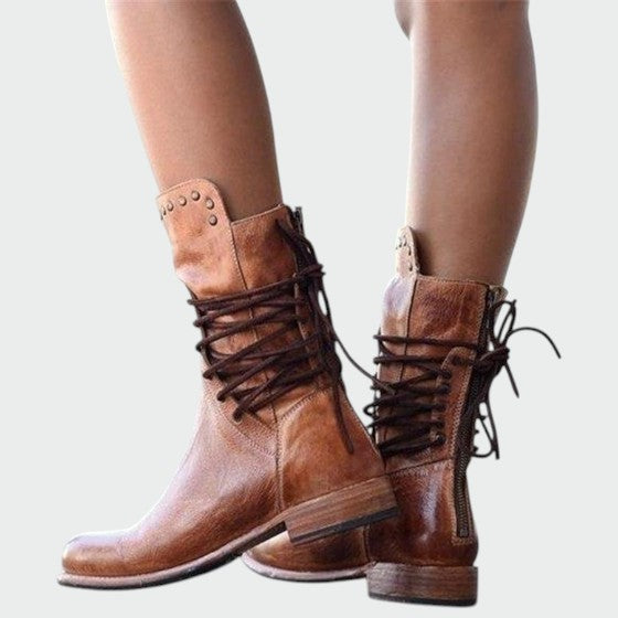 Olivia – Vintage Lace-Up Boots