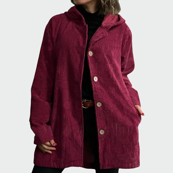 Cordia - Cozy Corduroy Hooded Jacket
