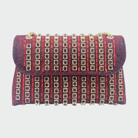 Laviera - Chic Chain Colored Diamond Shoulder Bag