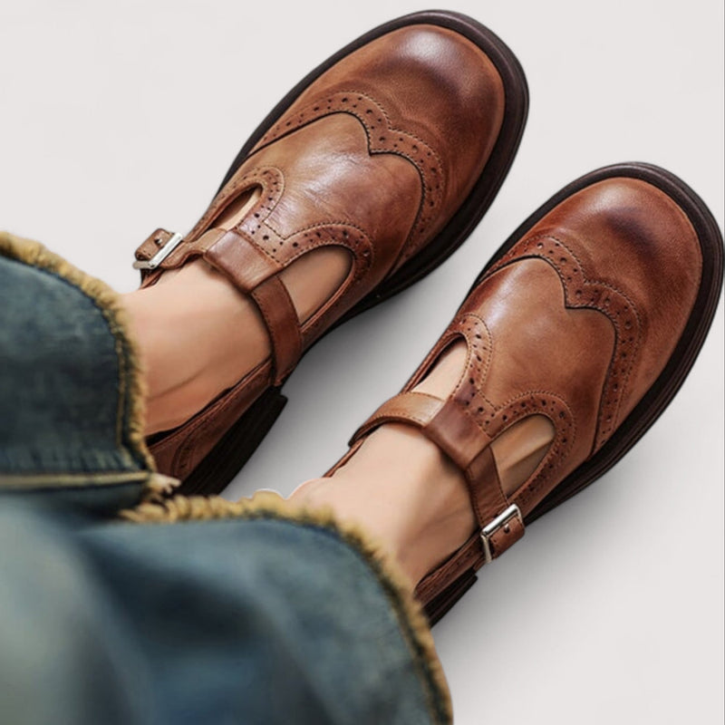 Louisa - Elegant Leather Mary Jane Shoes